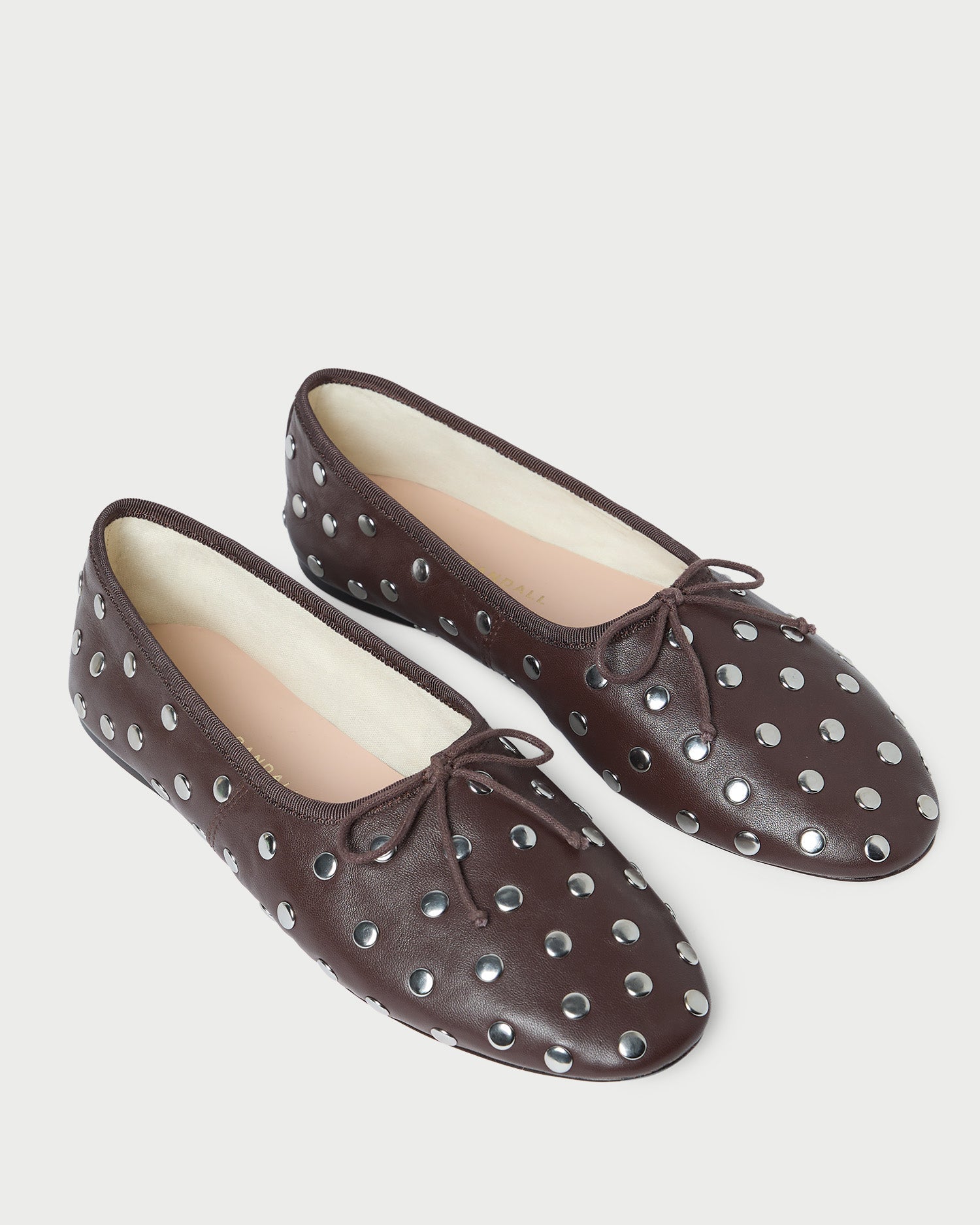 Loeffler Randall / Landon Espresso/Silver Leather Ballet Flat