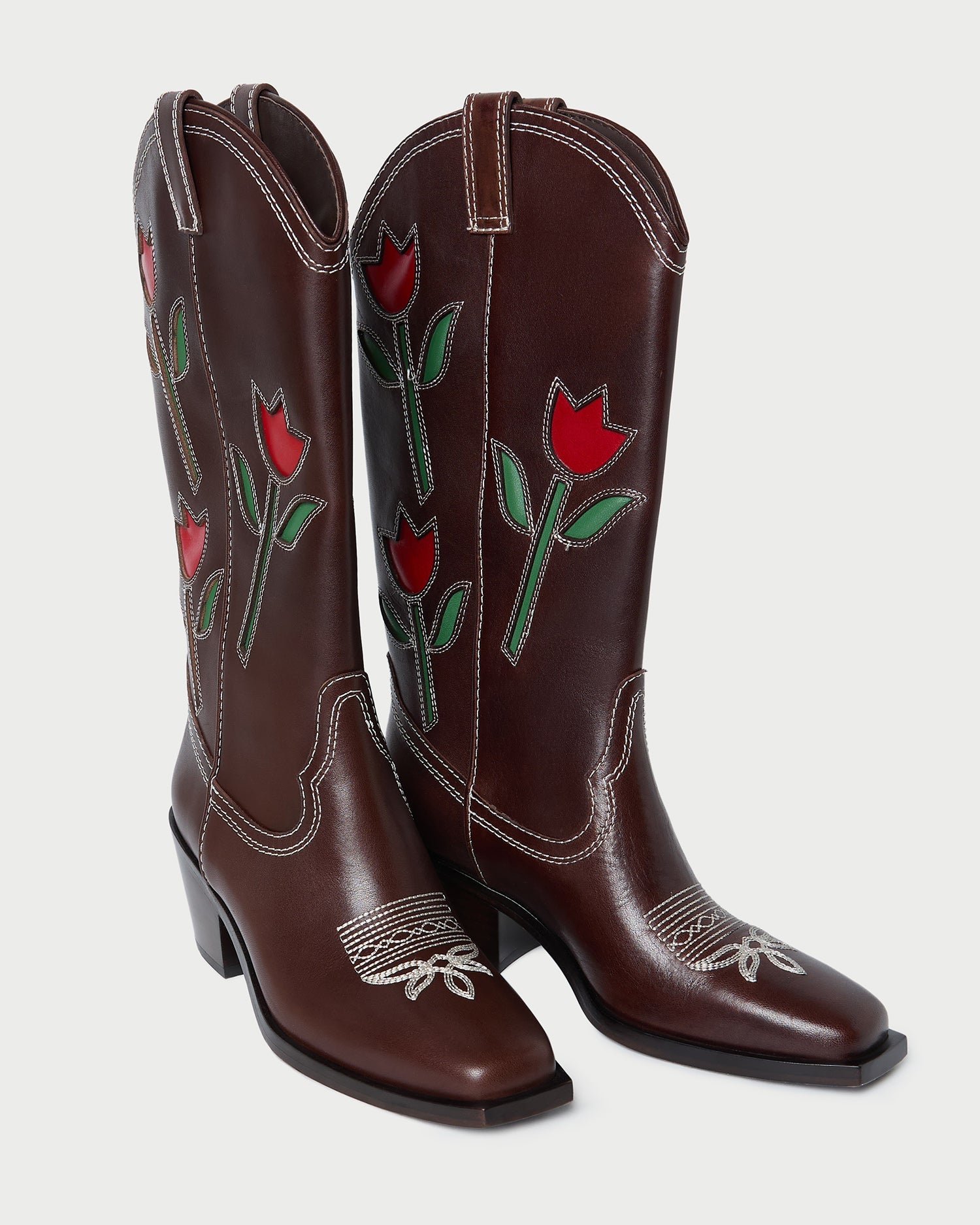 Loeffler Randall / Wilder Espresso Leather Tulip Boot