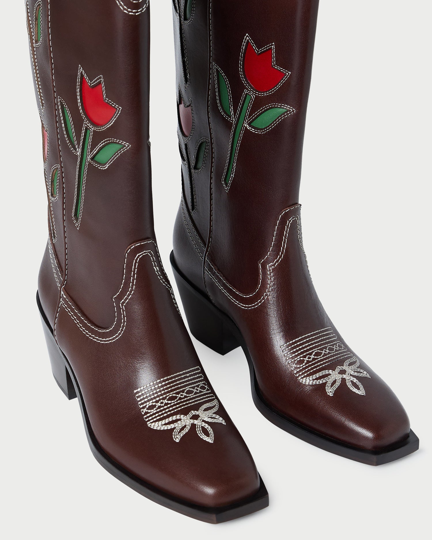 Loeffler Randall / Wilder Espresso Leather Tulip Boot