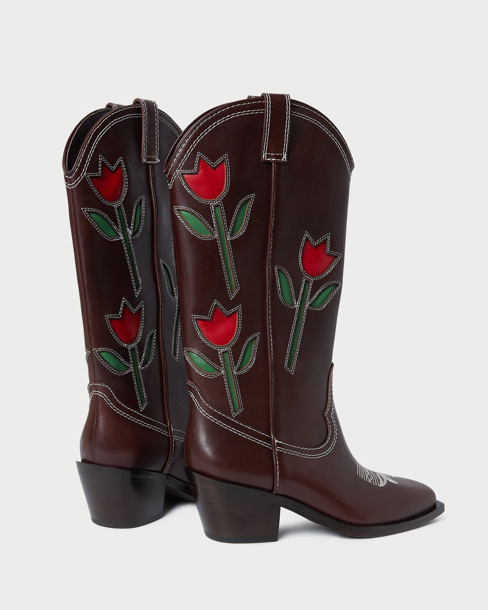 Loeffler Randall / Wilder Espresso Leather Tulip Boot