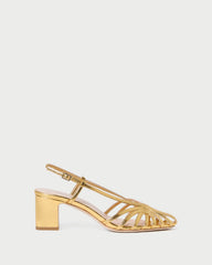 Loeffler Randall / Priscilla Gold Lattice Heeled Sandal