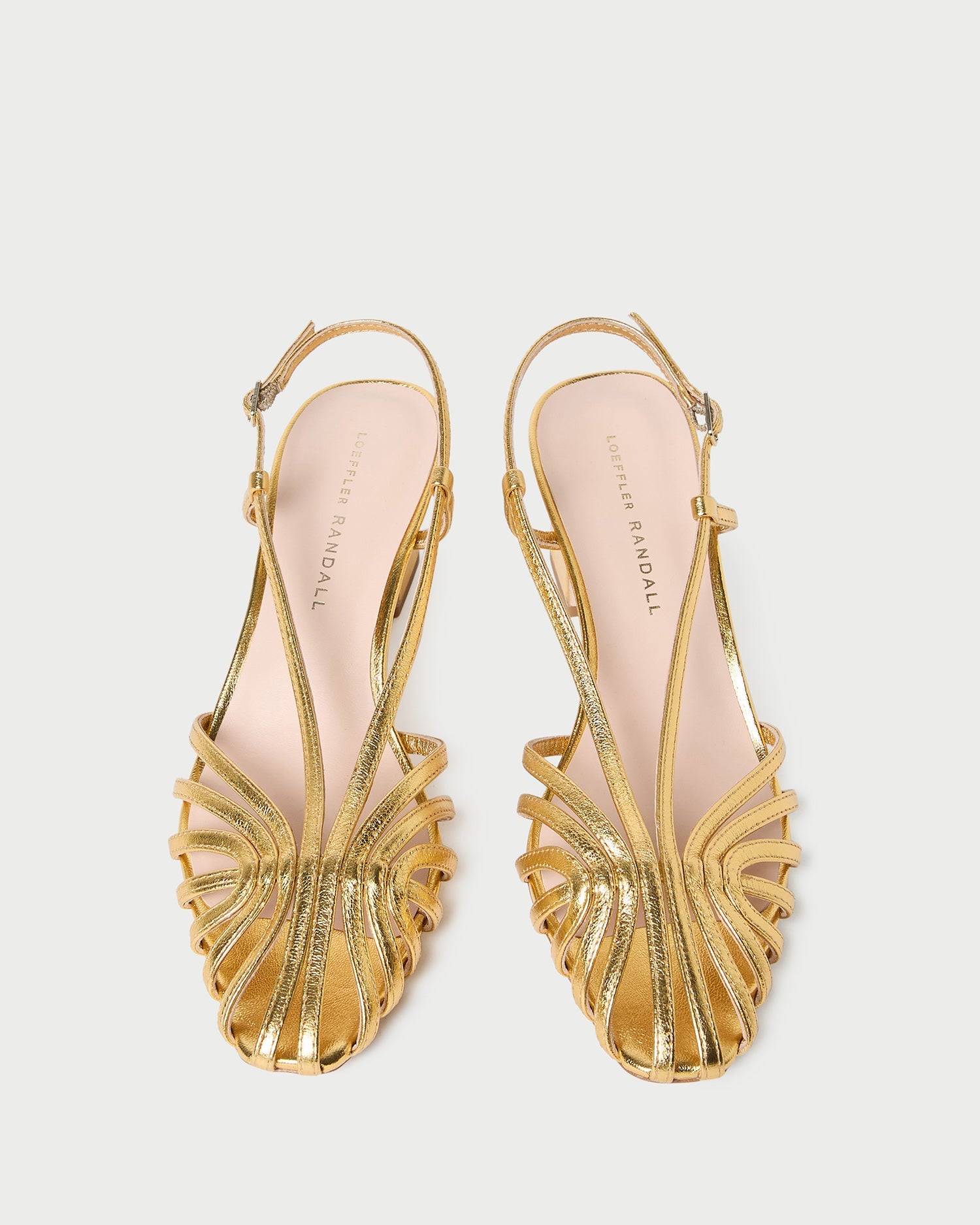 Loeffler Randall / Priscilla Gold Lattice Heeled Sandal