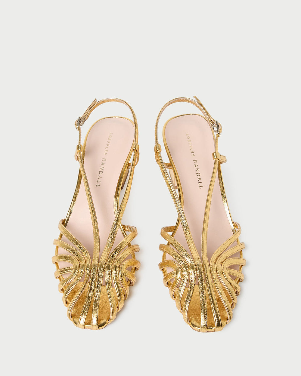 Loeffler Randall / Priscilla Gold Lattice Heeled Sandal