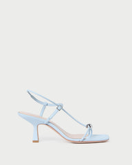 Loeffler Randall / Triana Blue Leather Mid-Heel Sandal