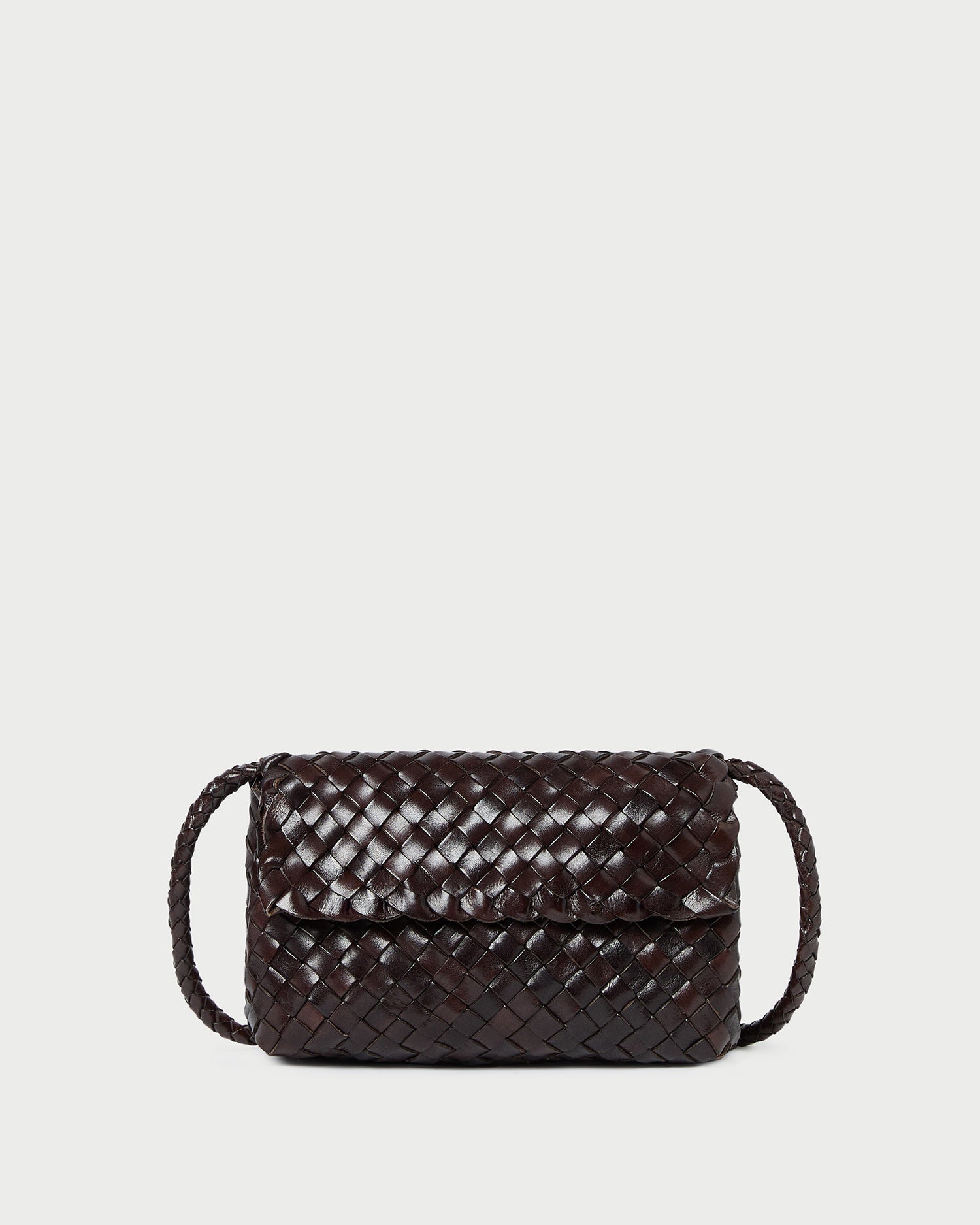 Loeffler Randall / Vinnie Chocolate Woven Leather Crossbody