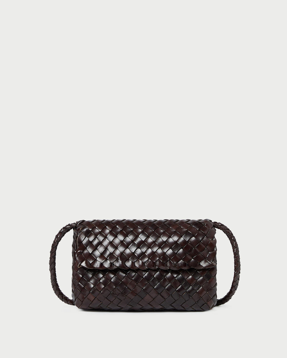 Loeffler Randall / Vinnie Chocolate Woven Leather Crossbody