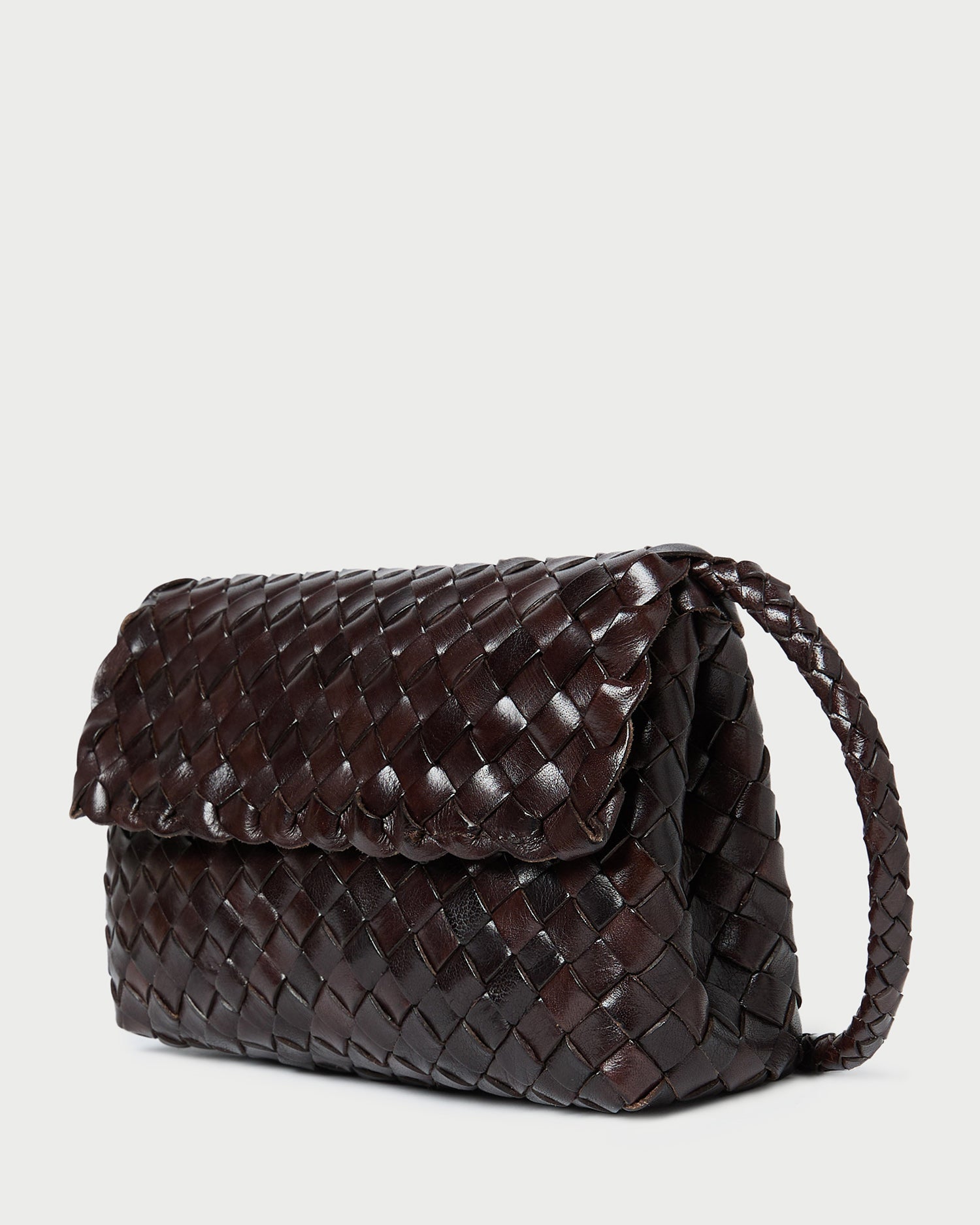 Loeffler Randall / Vinnie Chocolate Woven Leather Crossbody