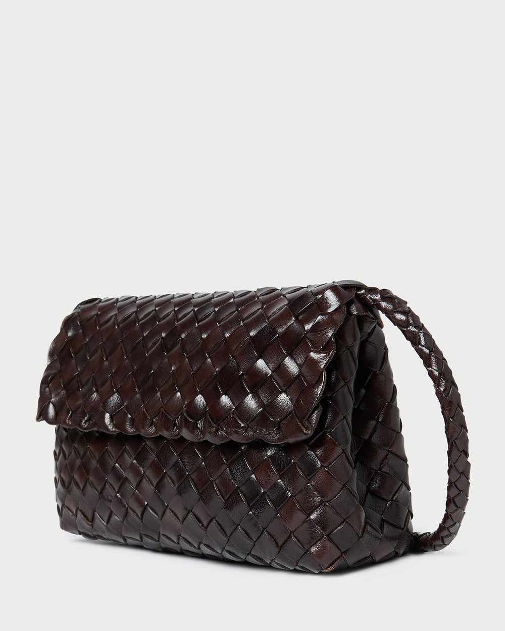 Loeffler Randall / Vinnie Chocolate Woven Leather Crossbody