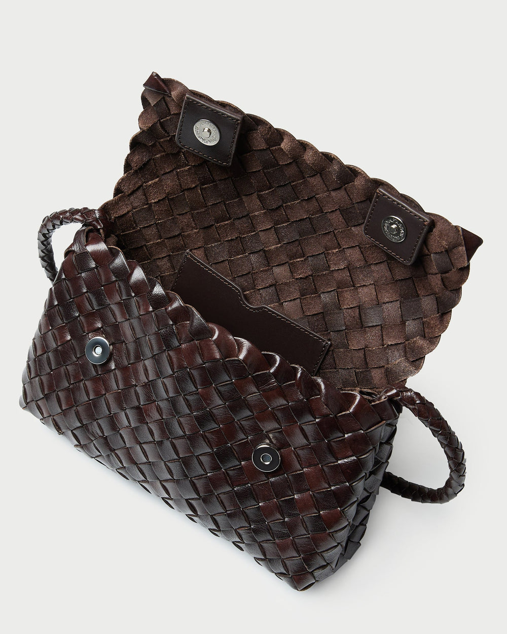 Loeffler Randall / Vinnie Chocolate Woven Leather Crossbody