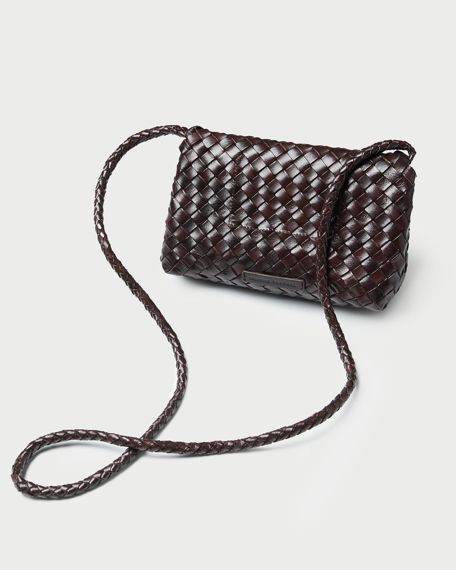 Loeffler Randall / Vinnie Chocolate Woven Leather Crossbody
