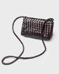 Loeffler Randall / Vinnie Chocolate Woven Leather Crossbody