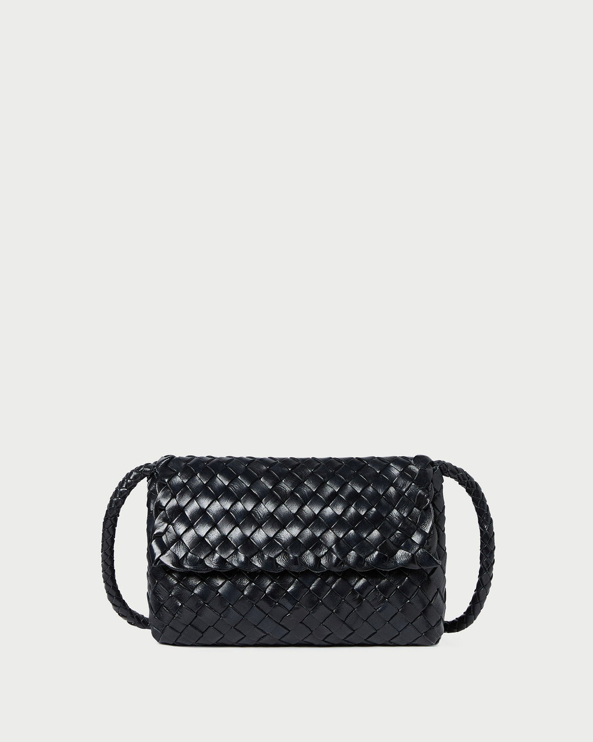 Loeffler Randall / Vinnie Black Woven Leather Crossbody