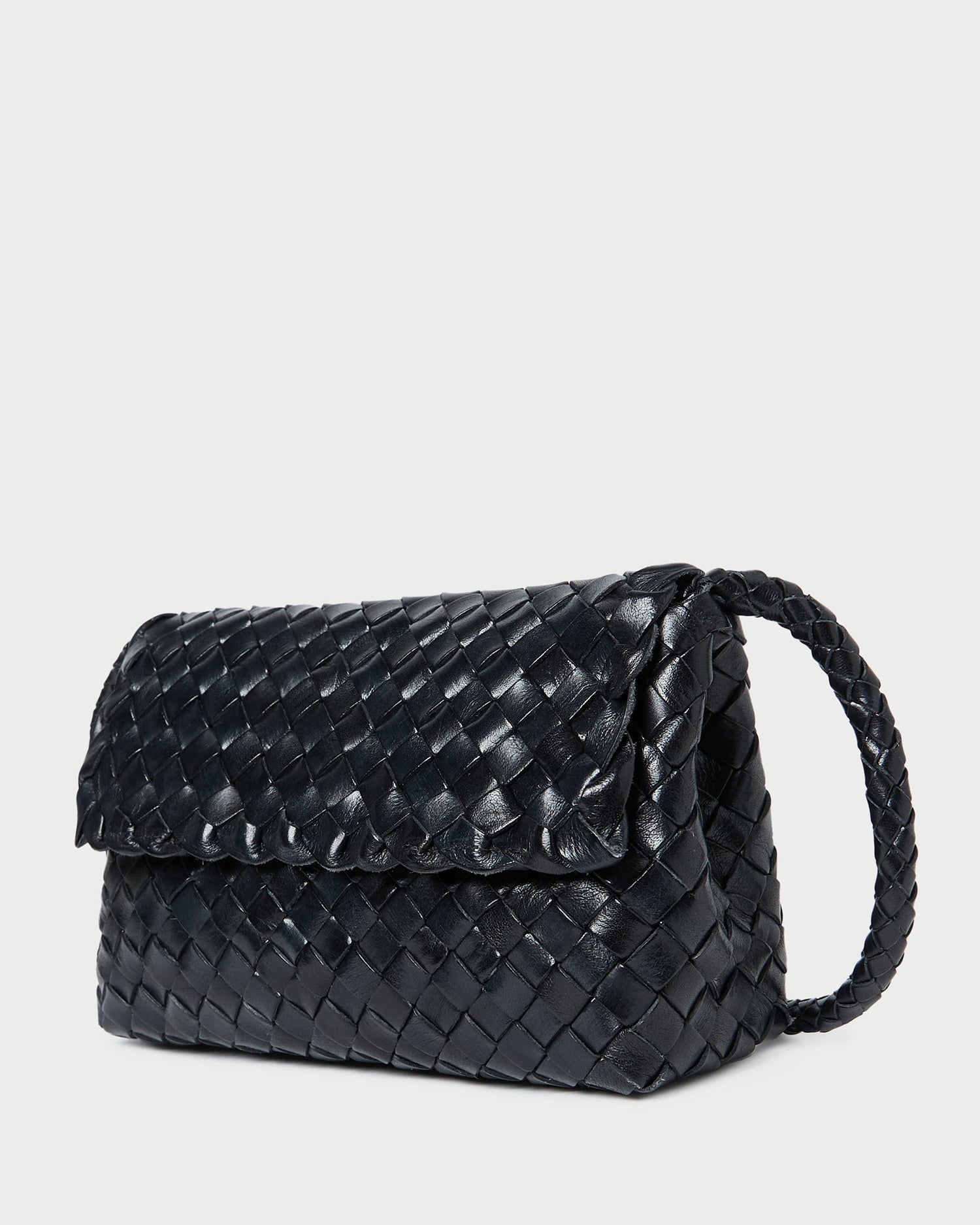 Loeffler Randall / Vinnie Black Woven Leather Crossbody