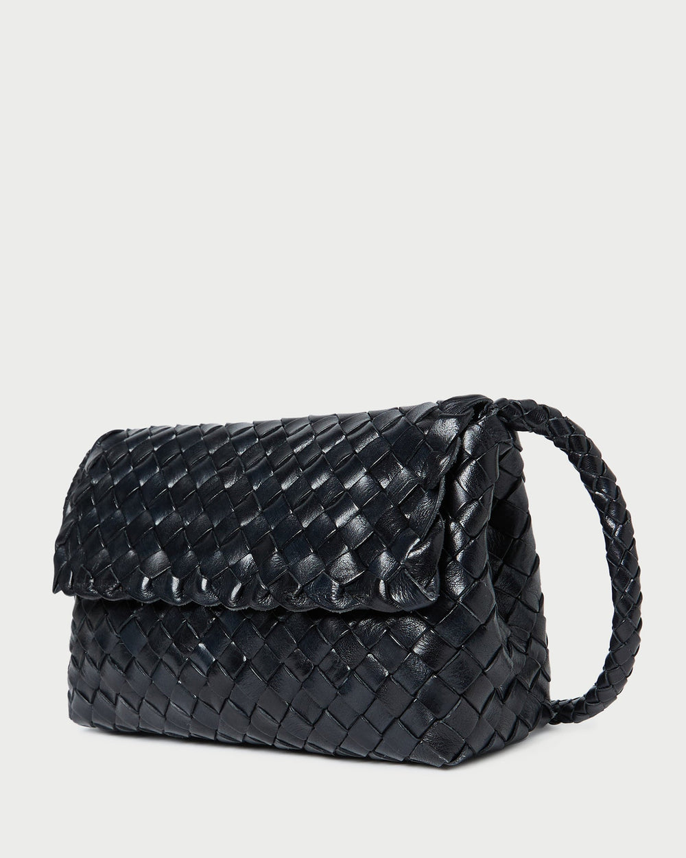 Loeffler Randall / Vinnie Black Woven Leather Crossbody