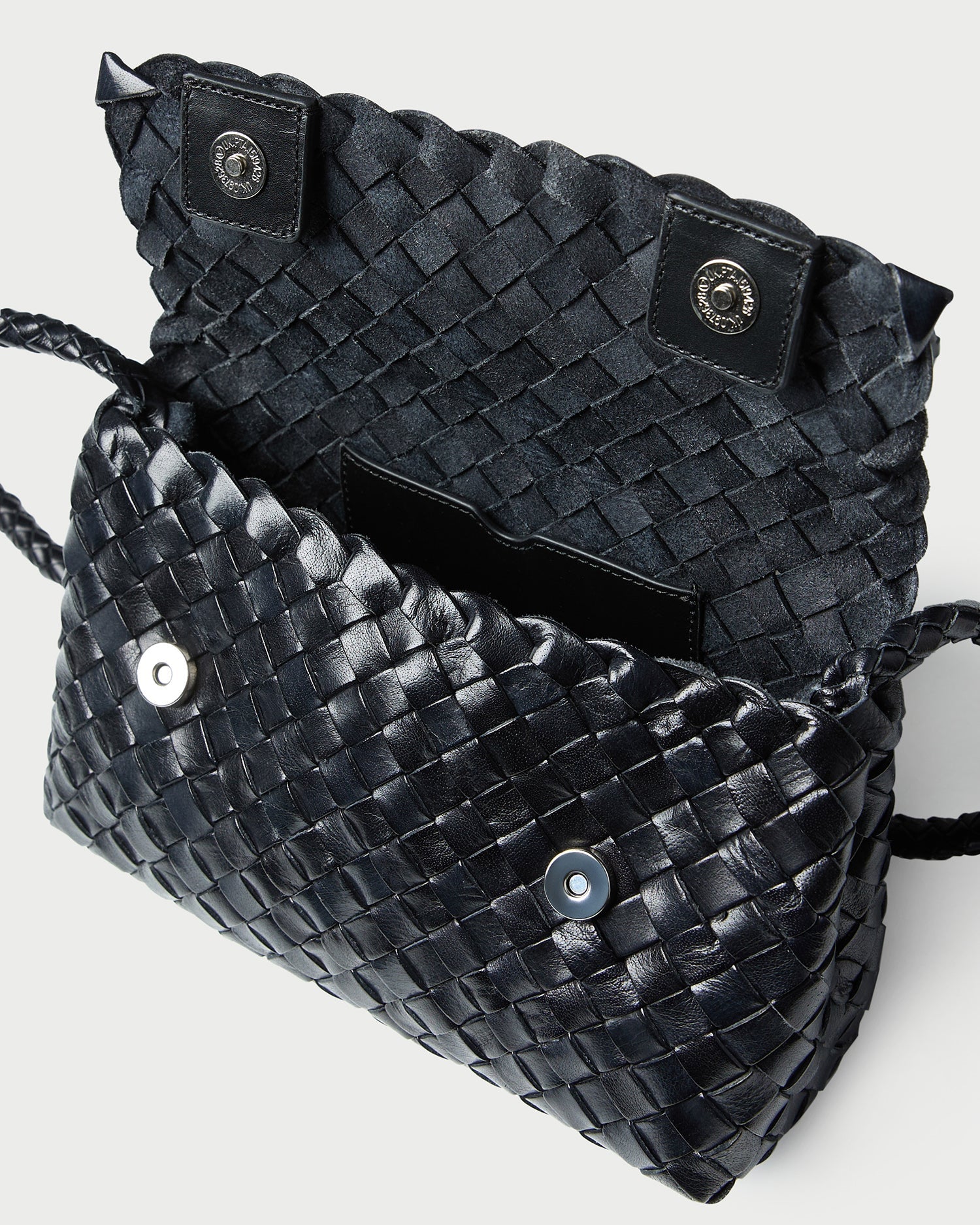 Loeffler Randall / Vinnie Black Woven Leather Crossbody