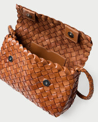 Loeffler Randall / Vinnie Timber Woven Leather Crossbody