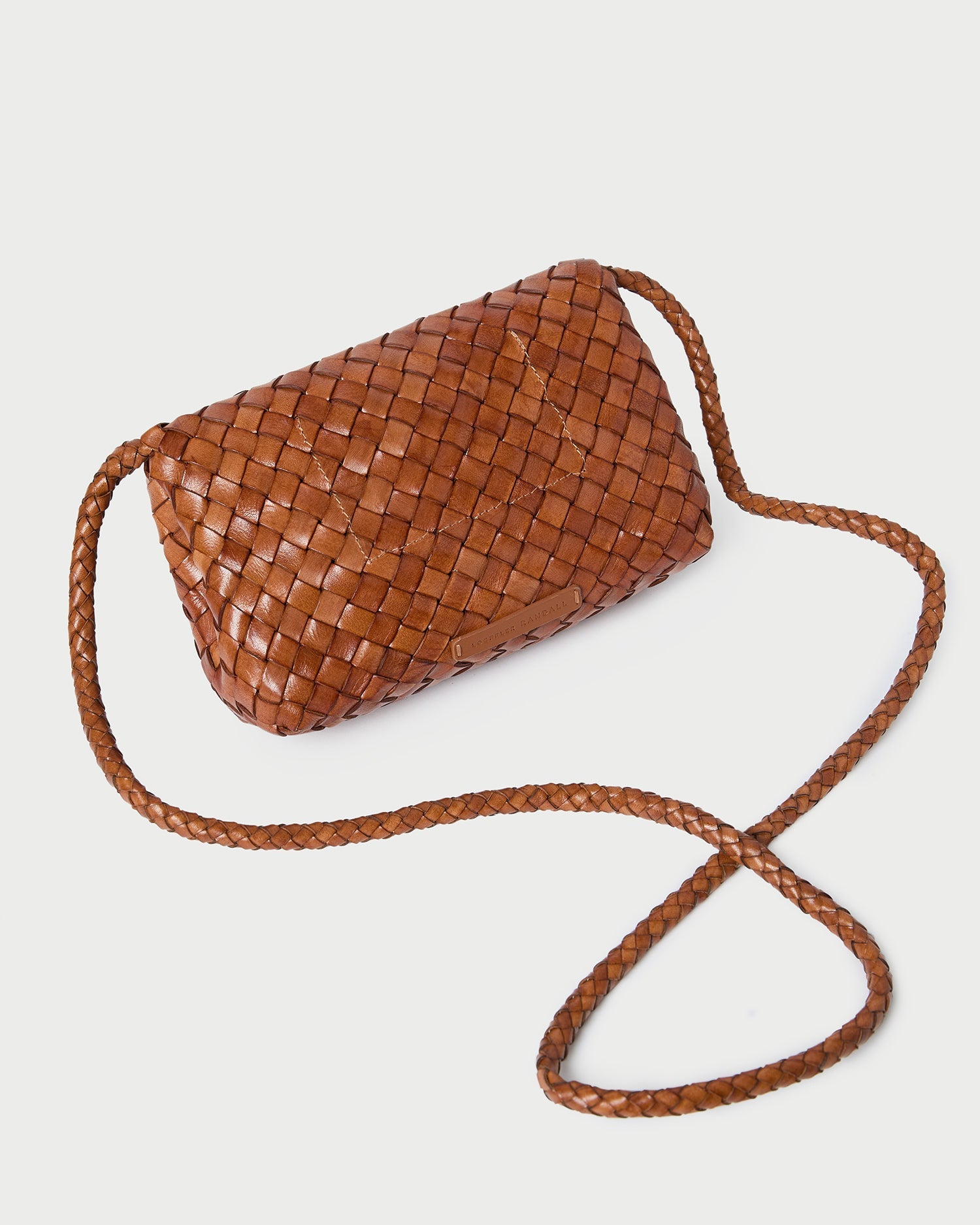Loeffler Randall / Vinnie Timber Woven Leather Crossbody
