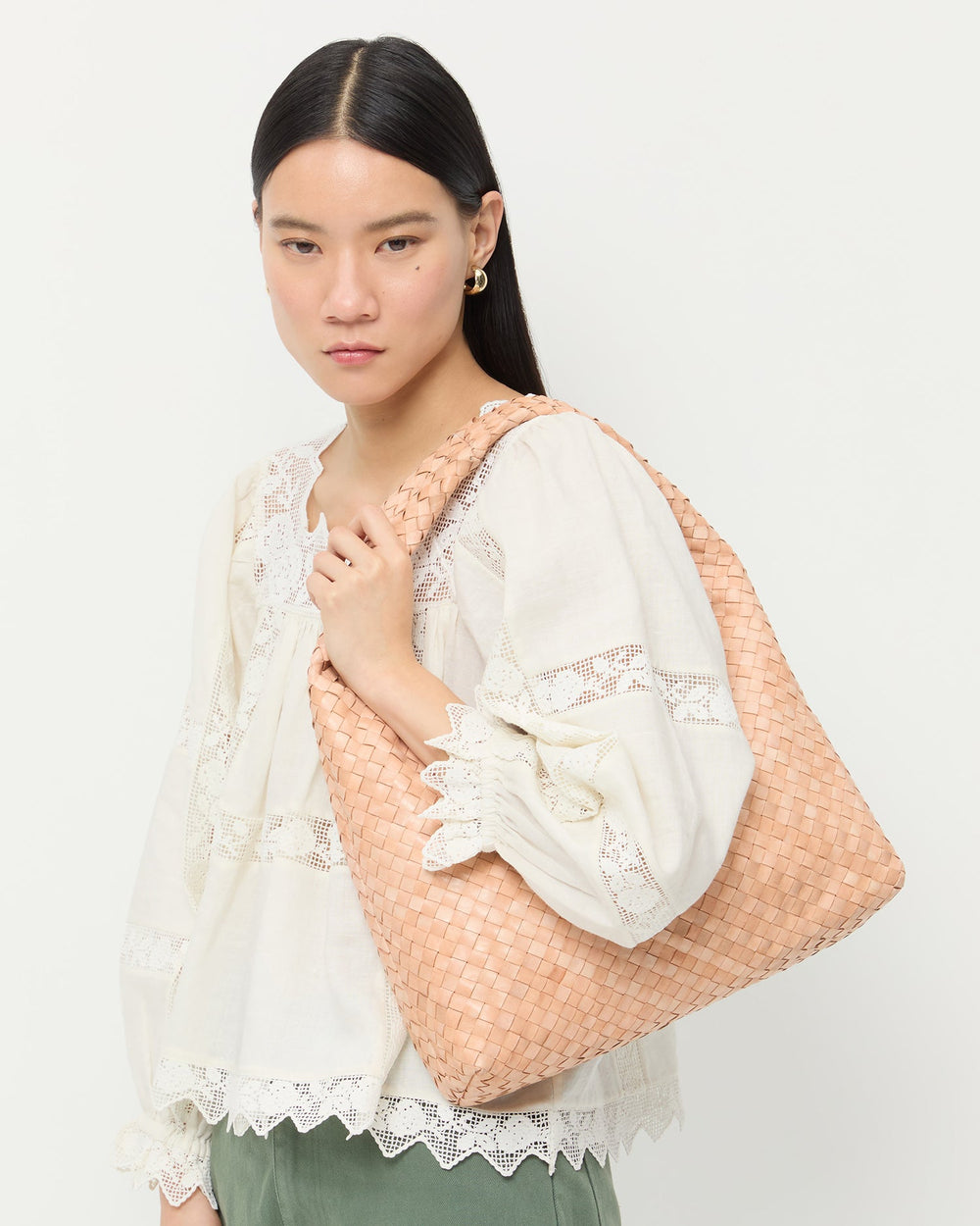 Loeffler Randall / Willow Desert Sand Woven Hobo Bag