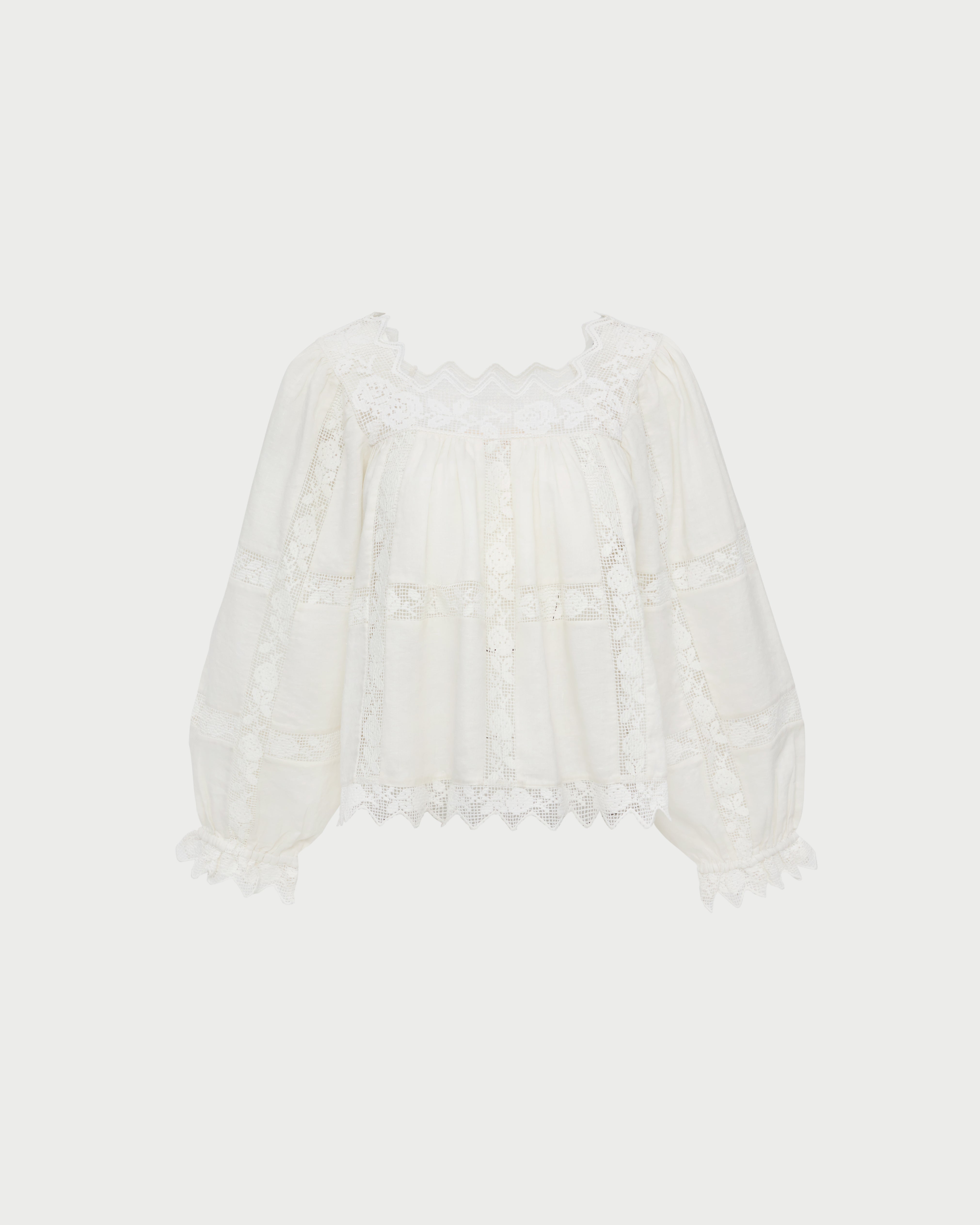 Loeffler Randall / Pauline Embroidered Lace Blouse