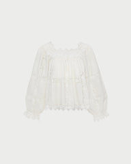 Loeffler Randall / Pauline Embroidered Lace Blouse