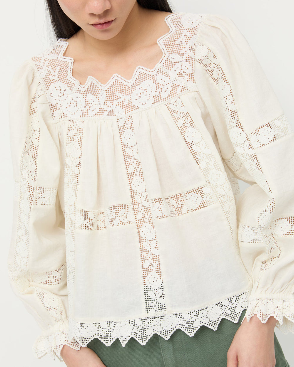 Loeffler Randall / Pauline Embroidered Lace Blouse