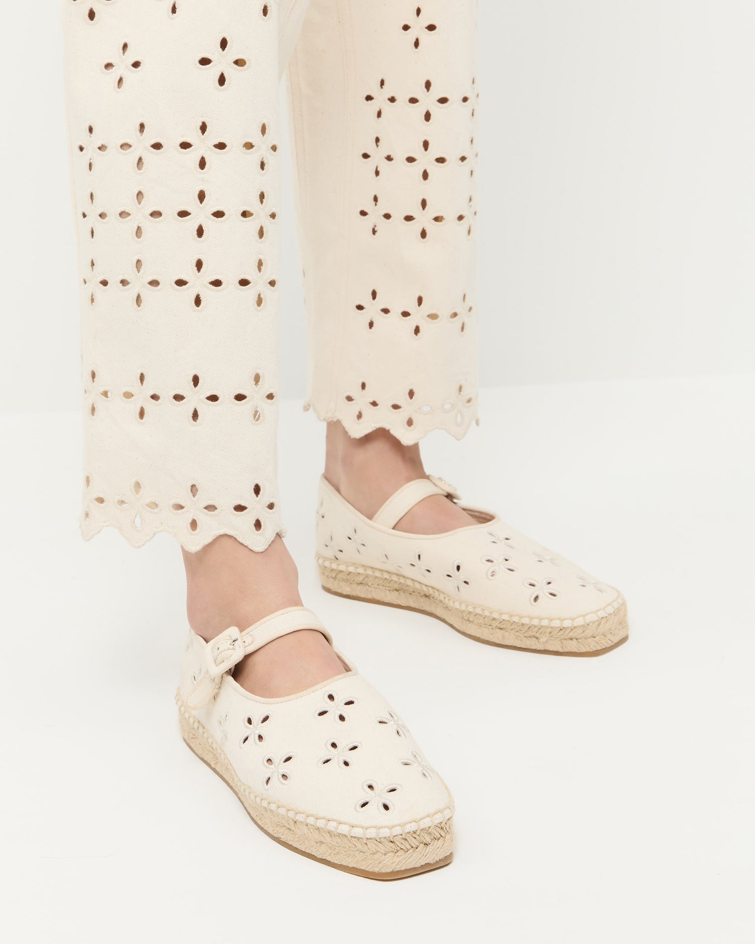 Loeffler Randall / Clover Natural Embroidered Espadrille