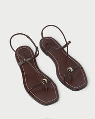 Loeffler Randall / Lara Espresso Leather Sandal