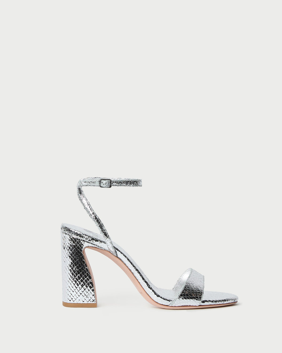 Loeffler Randall / Malia Silver Snake Embossed Sandal