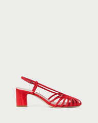 Loeffler Randall / Priscilla Red Moiré Heeled Sandal