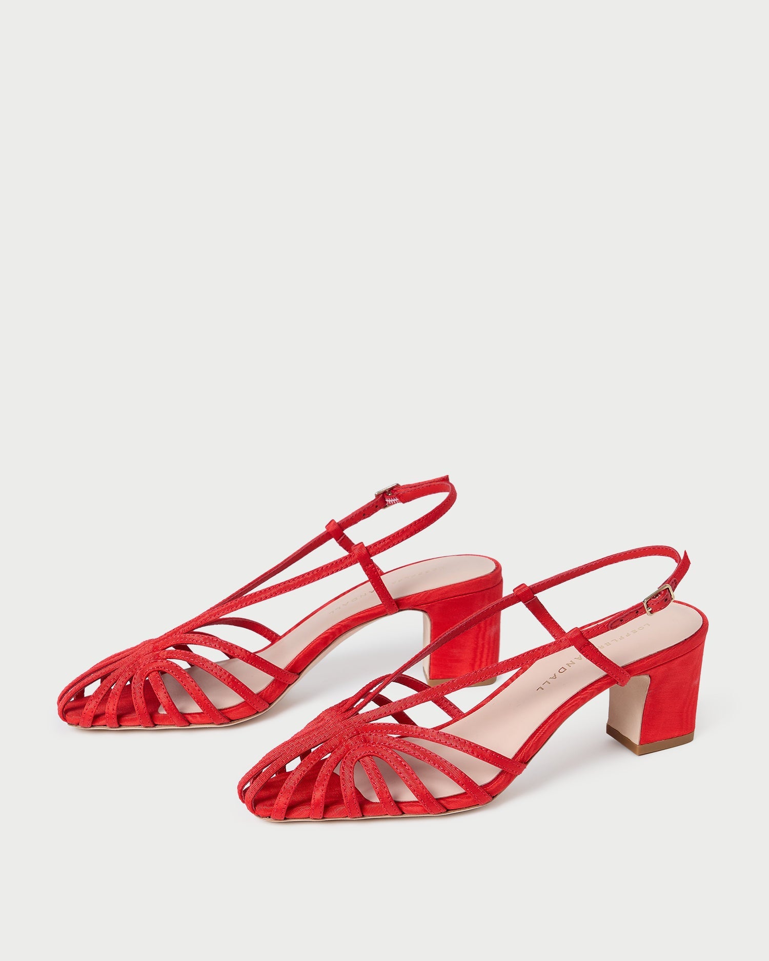 Loeffler Randall / Priscilla Red Moiré Heeled Sandal
