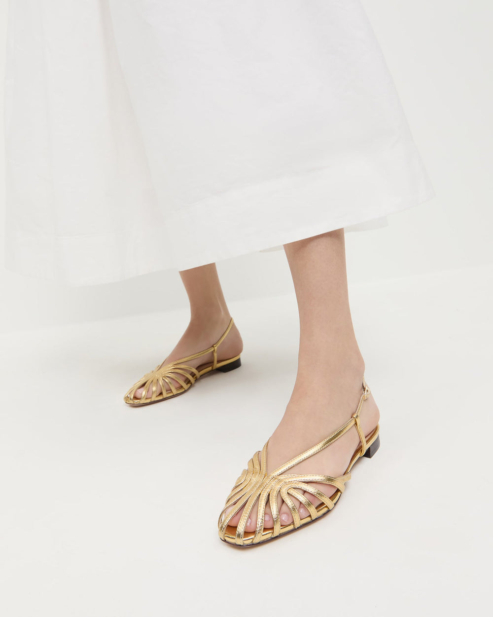 Loeffler Randall / Devon Gold Slingback Sandal