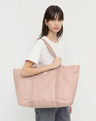 Loeffler Randall / Dina Brown Gingham Travel Tote