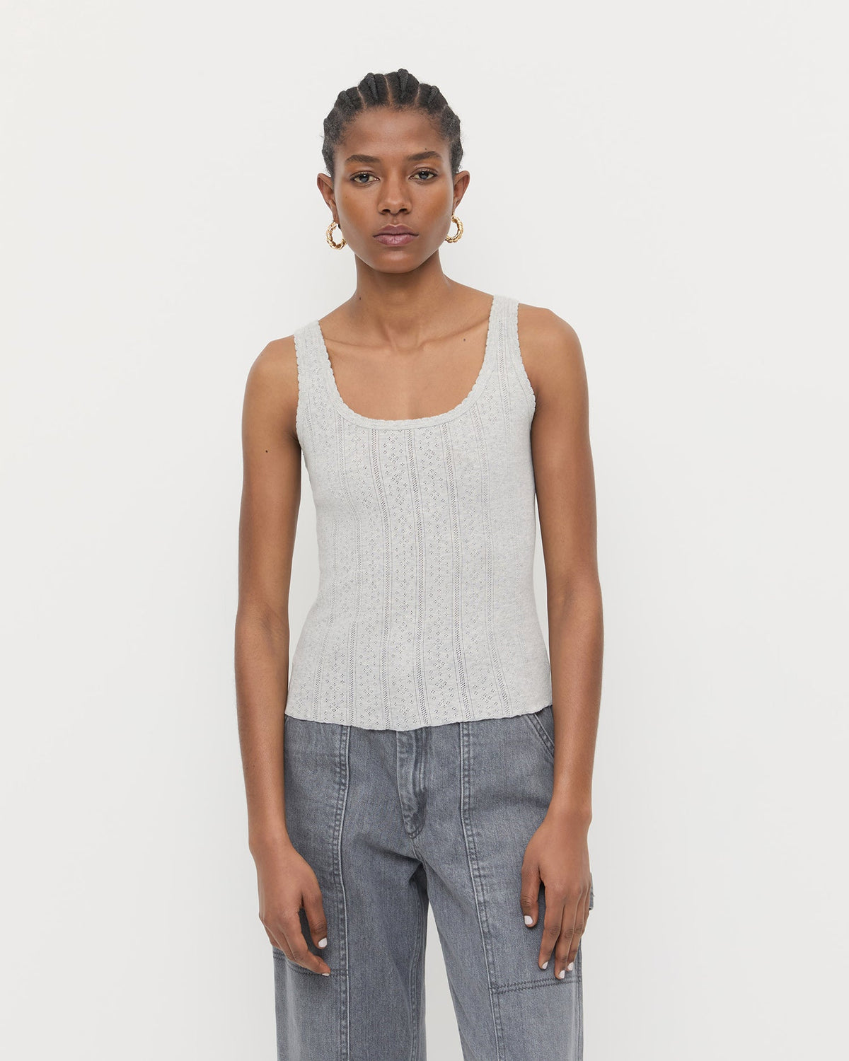 Loeffler Randall / Rylee Pointelle Tank Top