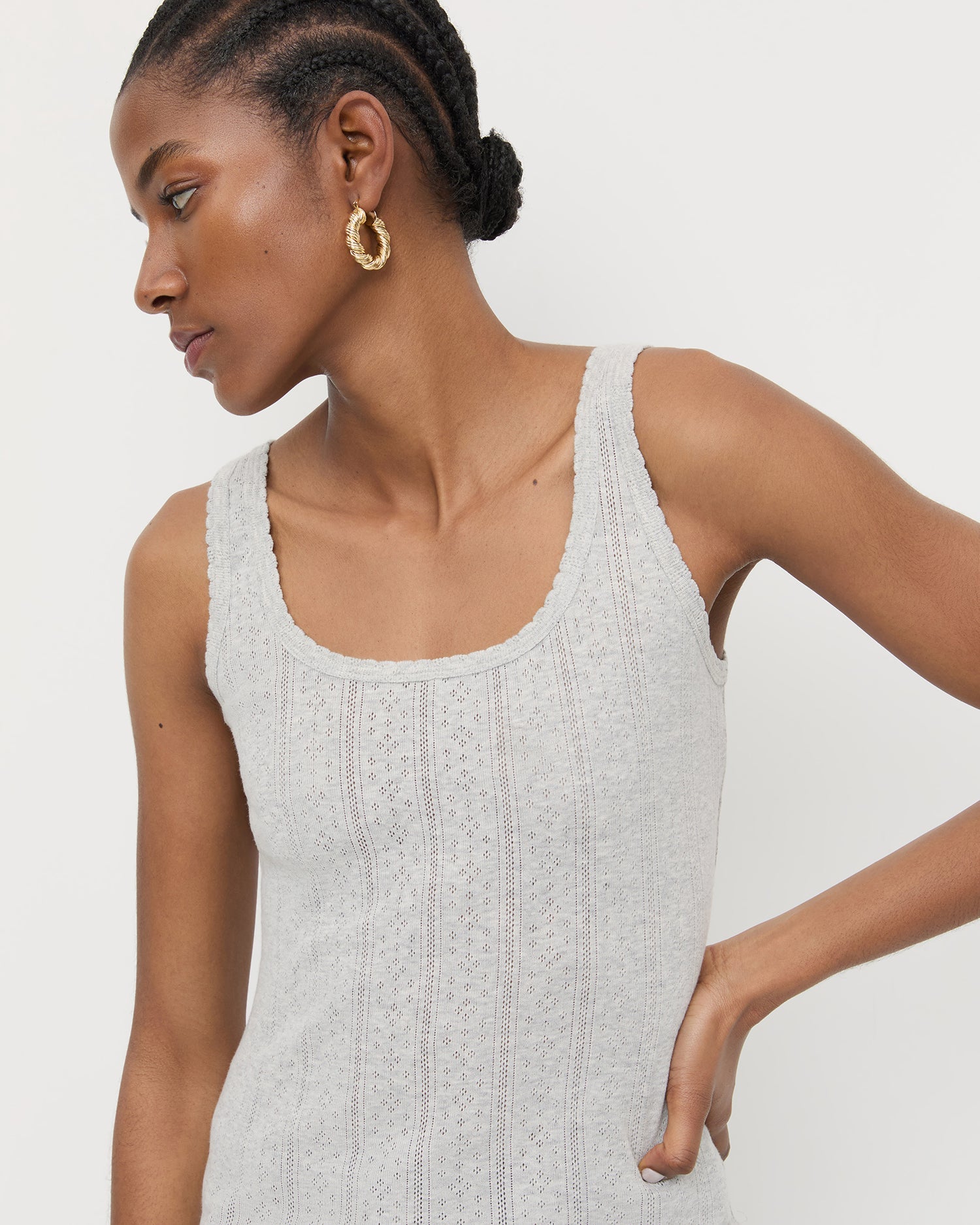 Loeffler Randall / Rylee Pointelle Tank Top