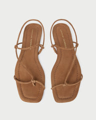 Loeffler Randall / Eleanor Cacao Suede Strappy Sandal