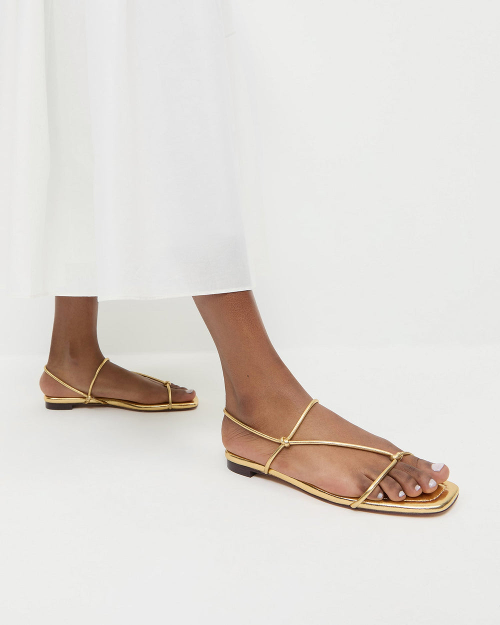 Loeffler Randall / Eleanor Gold Strappy Sandal