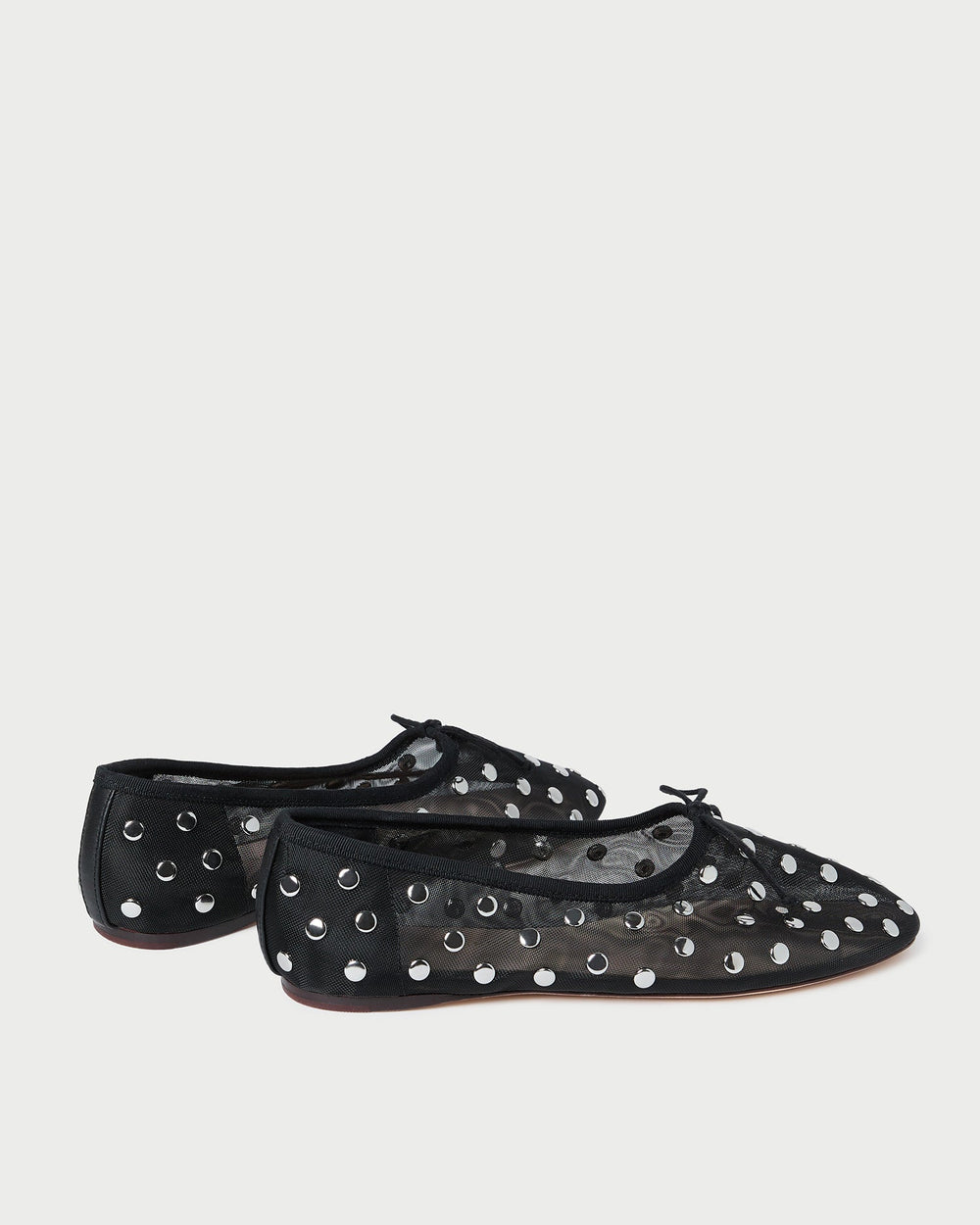 Loeffler Randall / Landon Black/Silver Mesh Ballet Flat