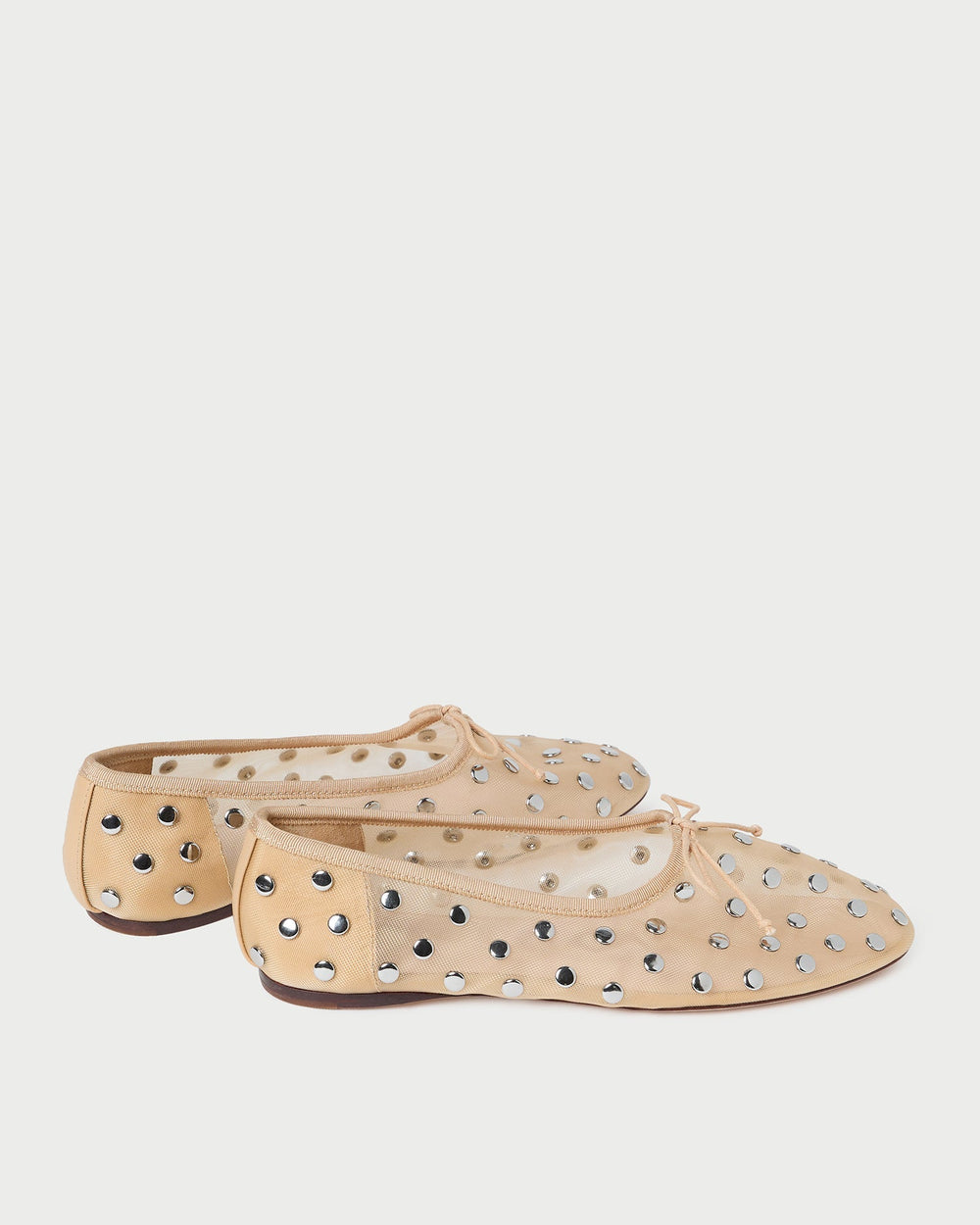 Loeffler Randall / Landon Caramel/Silver Mesh Ballet Flat