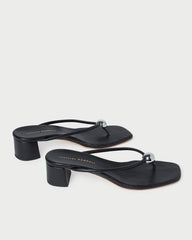 Loeffler Randall / Odessa Black Leather Heeled Sandal