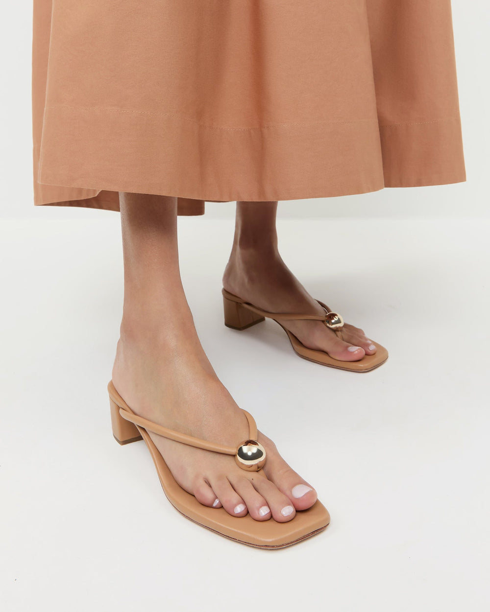 Loeffler Randall / Odessa Dune Leather Heeled Sandal