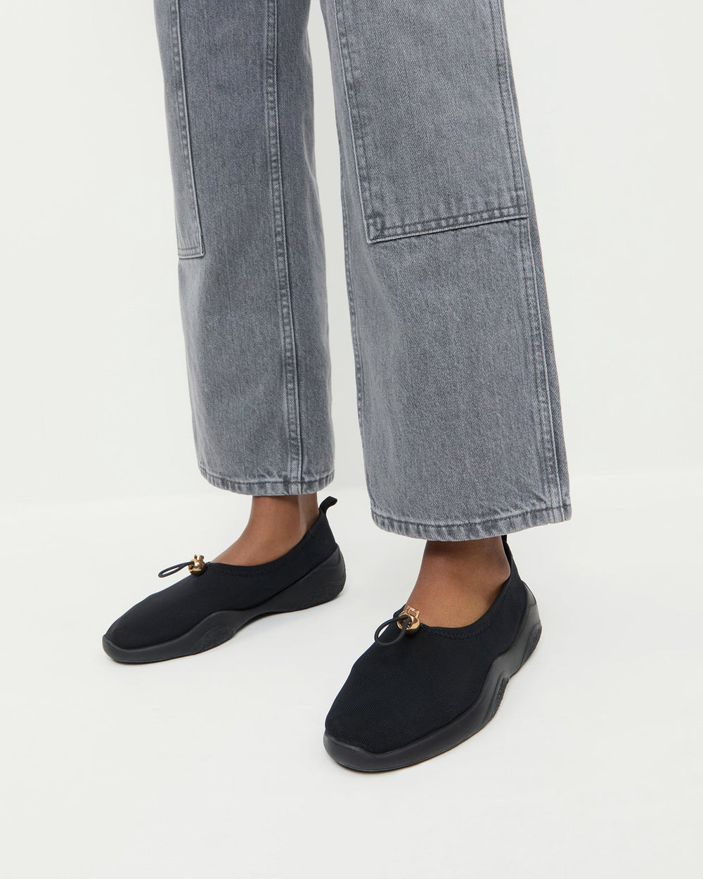 Loeffler Randall / Raina Black Mesh Flat