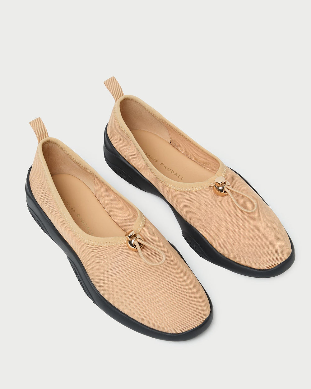 Loeffler Randall / Raina Caramel/Black Mesh Flat