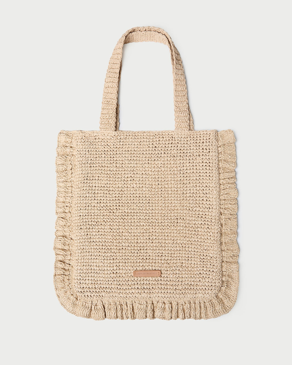Loeffler Randall / Justine Natural Crochet Ruffle Tote