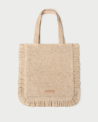 Loeffler Randall / Justine Natural Crochet Ruffle Tote