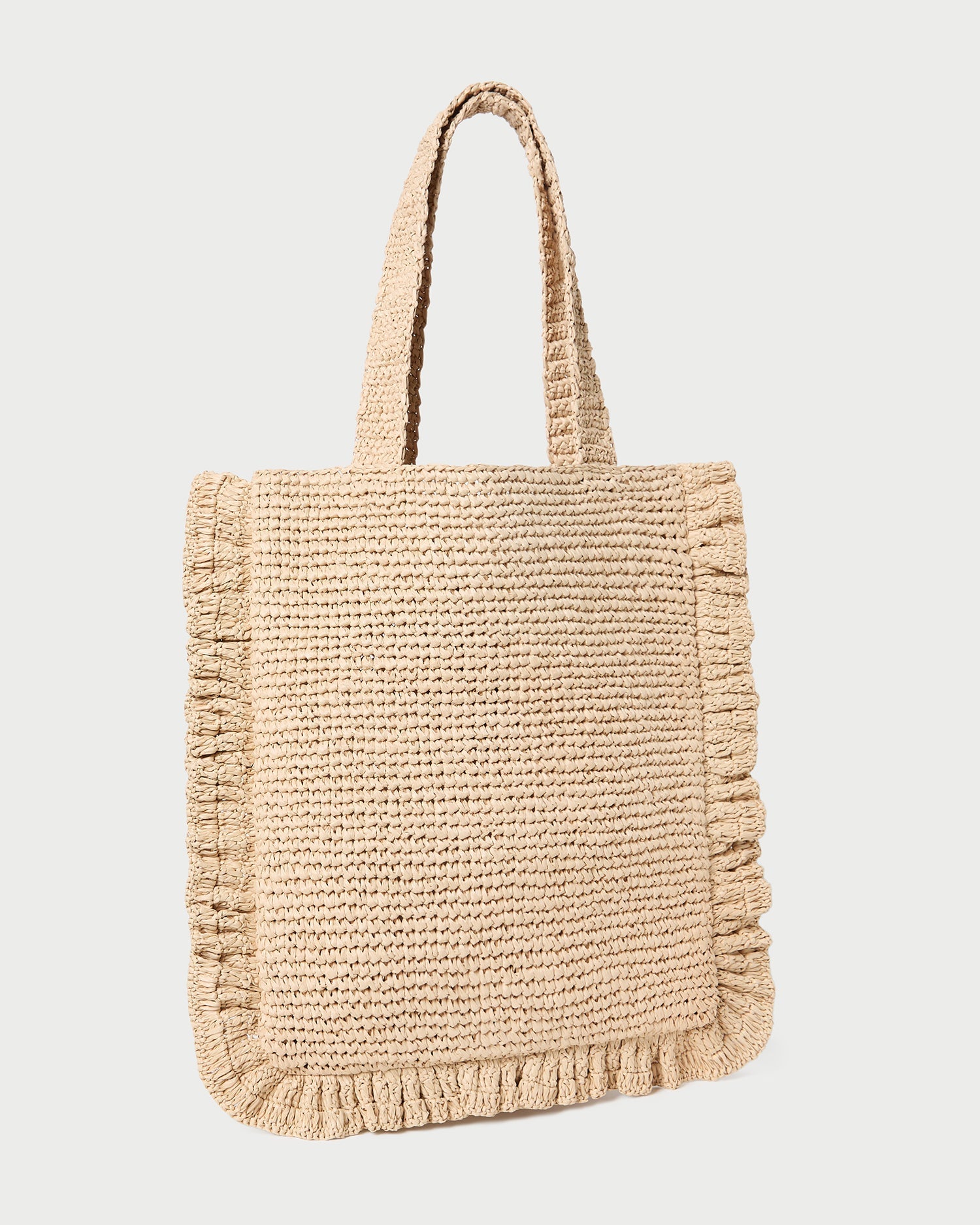 Loeffler Randall / Justine Natural Crochet Ruffle Tote