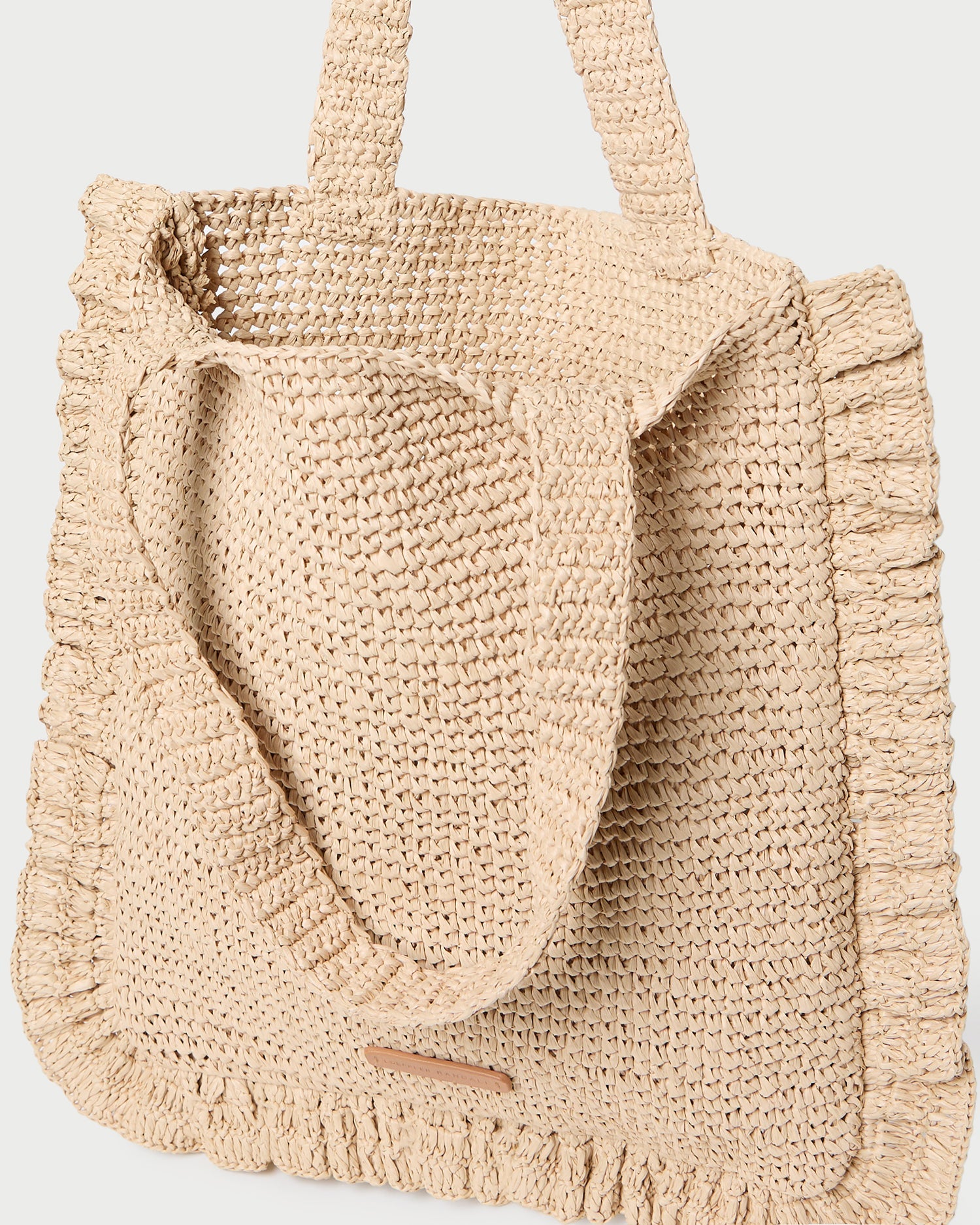 Loeffler Randall / Justine Natural Crochet Ruffle Tote