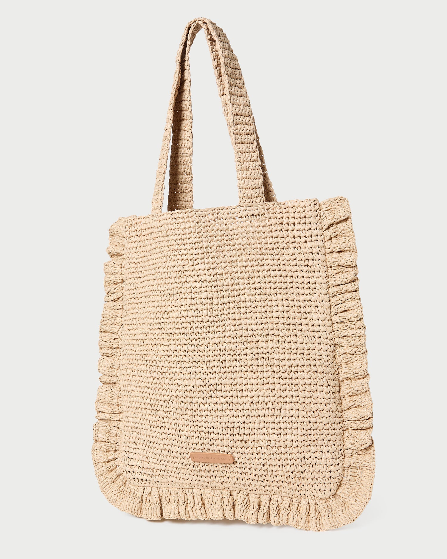 Loeffler Randall / Justine Natural Crochet Ruffle Tote