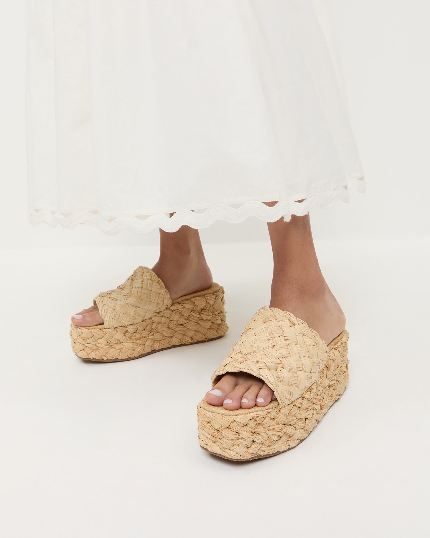 Loeffler Randall / Aaron Natural Braided Straw Mule