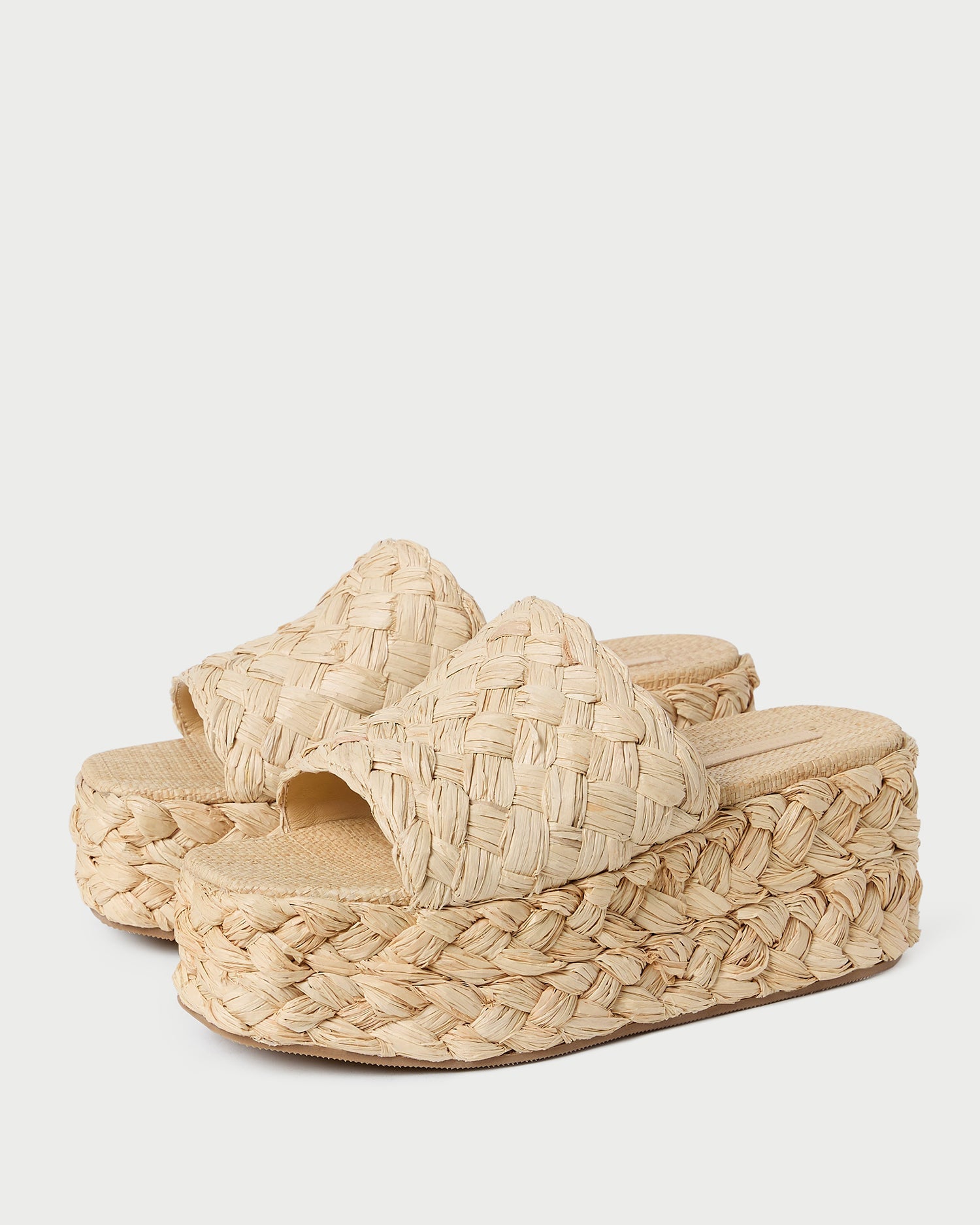 Loeffler Randall / Aaron Natural Braided Straw Mule