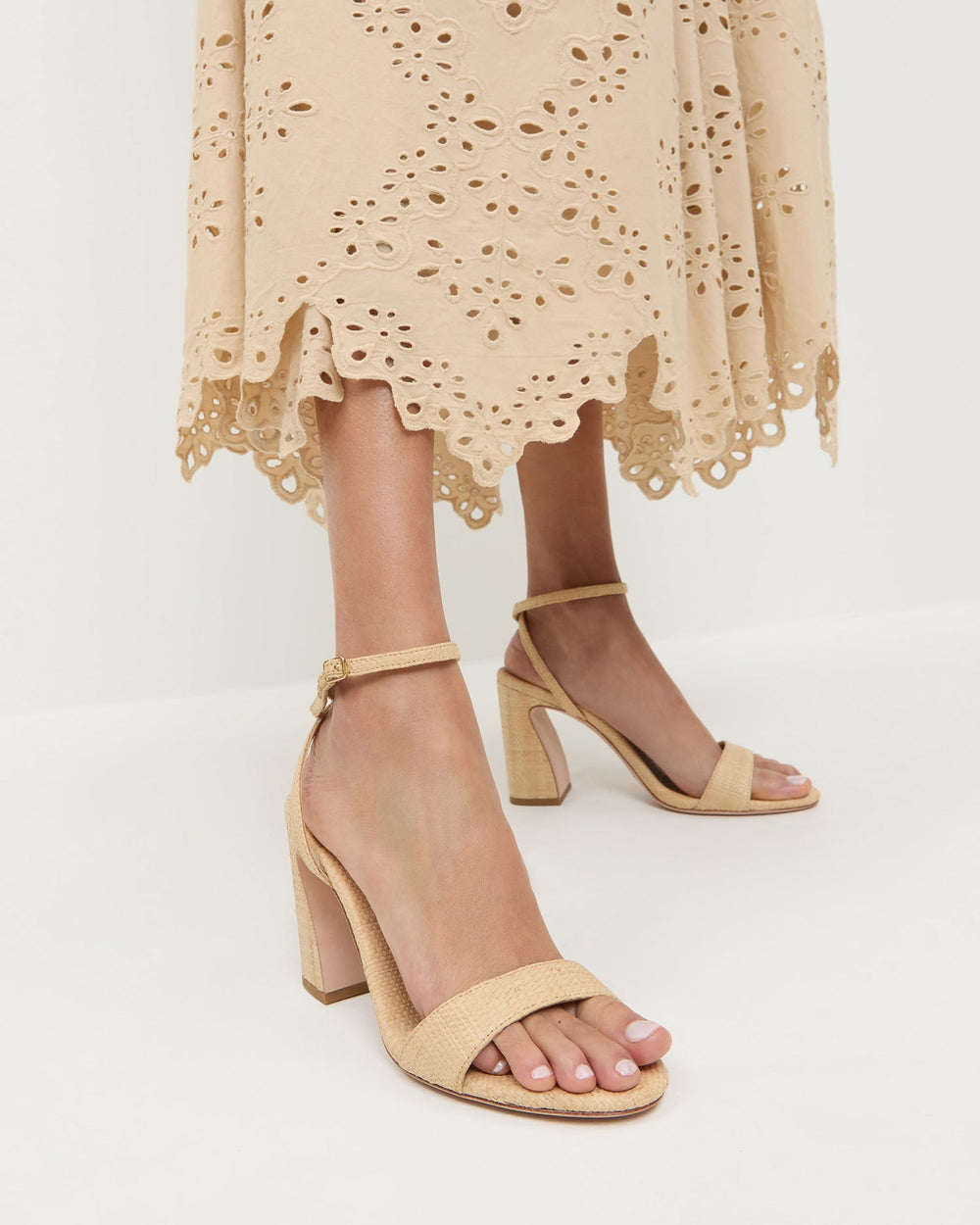 Loeffler Randall / Malia Natural Curved-Heel Sandal